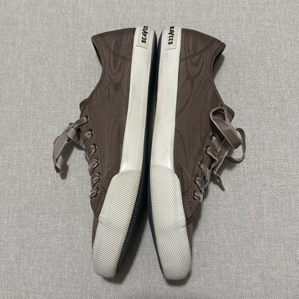 SeaVees Monterey Sneaker-Sz 9-Brown-Velvet Ribbon Style Laces-EUC - Picture 12 of 14